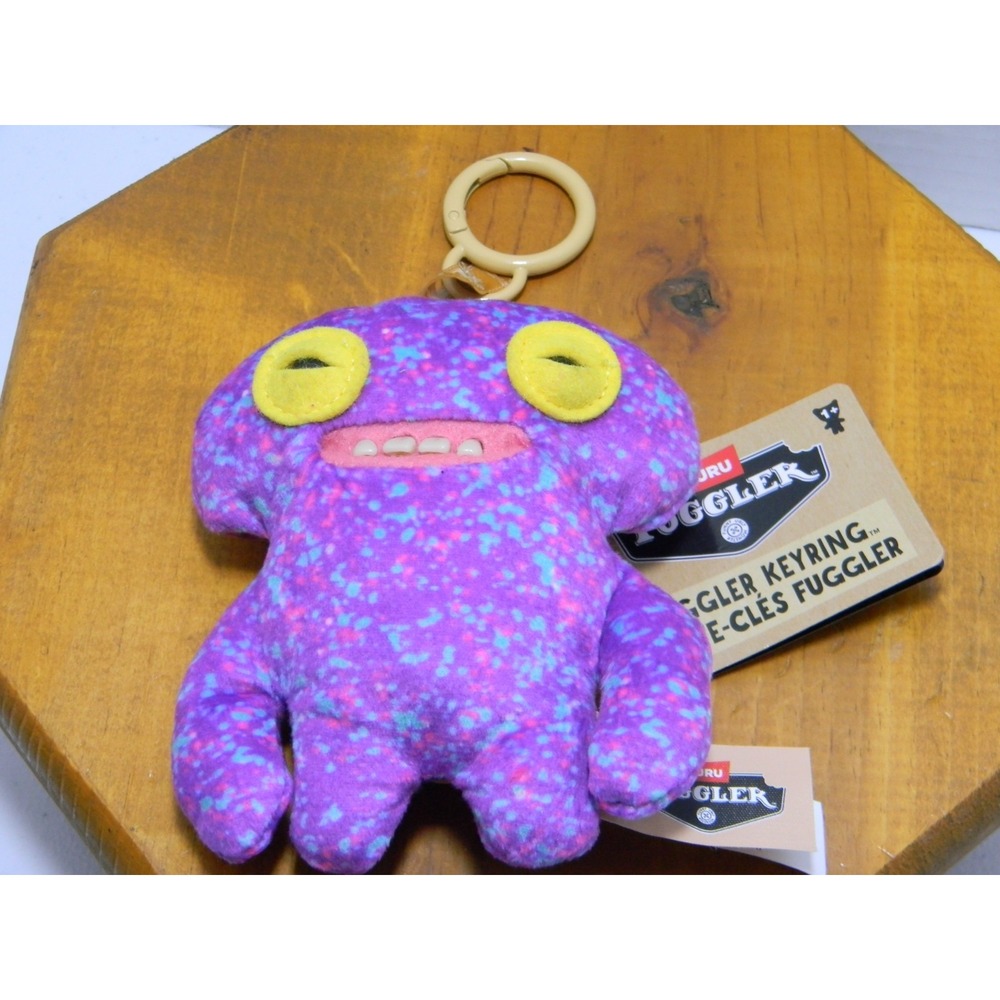 ZURU Fuggler Squidge Lab Misfits Purple Plush Keyring Bag Charm NWT 2025